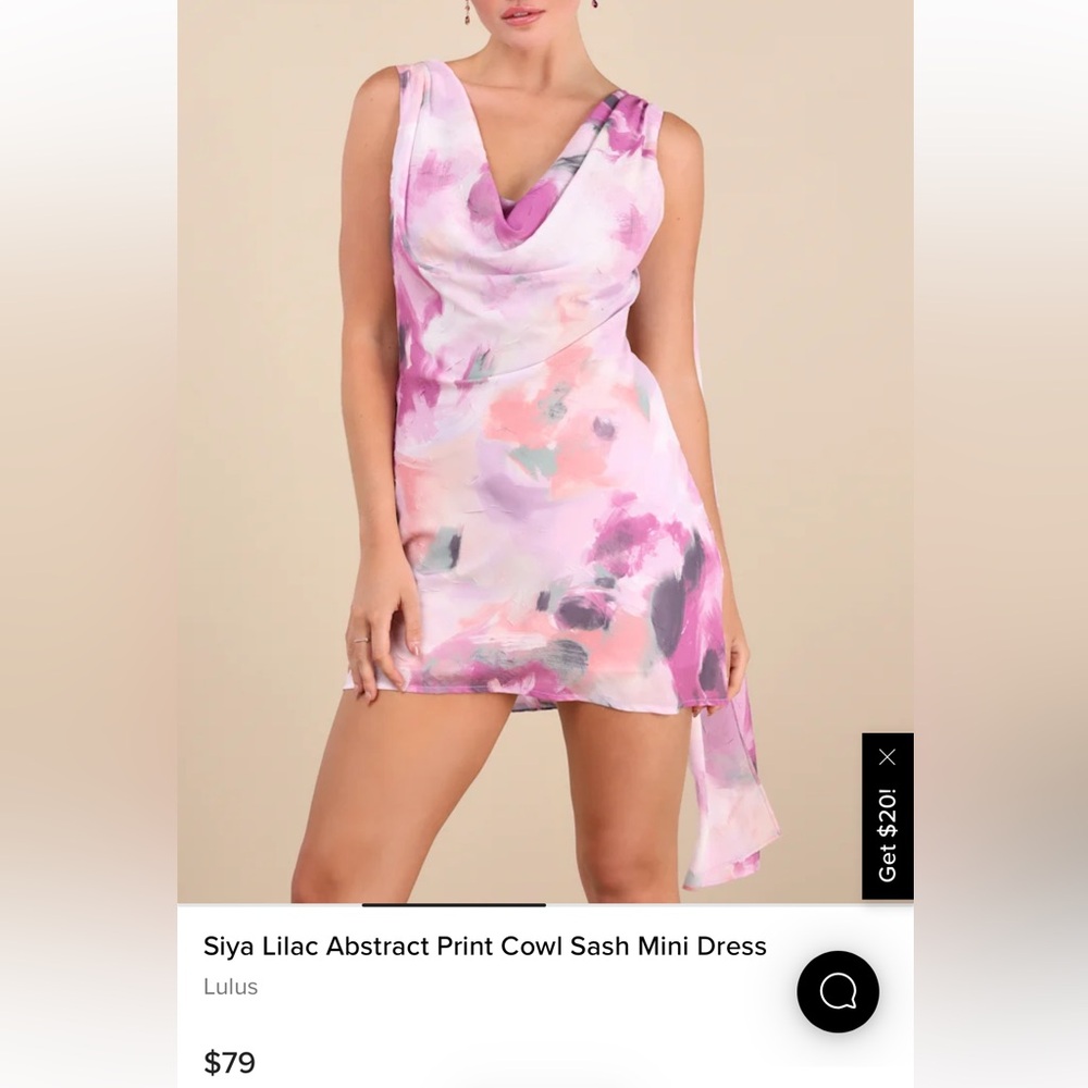 Lulus siya lilac cowl neck dress